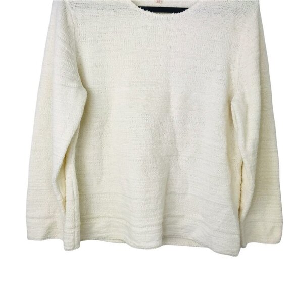 Cleo Knit Cream Scoop Neck Wool blend Pullover jumper sweater women size L - Picture 3 of 11